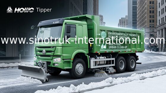 کامیون کمپرسی SINOTRUK HOWO 10 چرخ LHD 371HP 25tons 10-25CBM ZZ3257N3847A