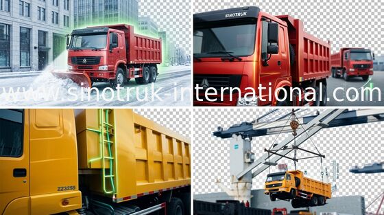 کامیون کمپرسی SINOTRUK HOWO 6X4 LHD 371HP 25-40tons 10-25CBM ZZ3257N3847A
