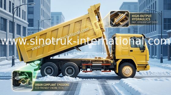 کامیون کمپرسی SINOTRUK HOWO 6X4 LHD 371HP 25tons 10-25CBM ZZ3257N3847A