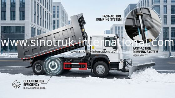 کامیون کمپرسی SINOTRUK HOWO 25tons 371HP 10 چرخه LHD 10-25CBM ZZ3257N3647A
