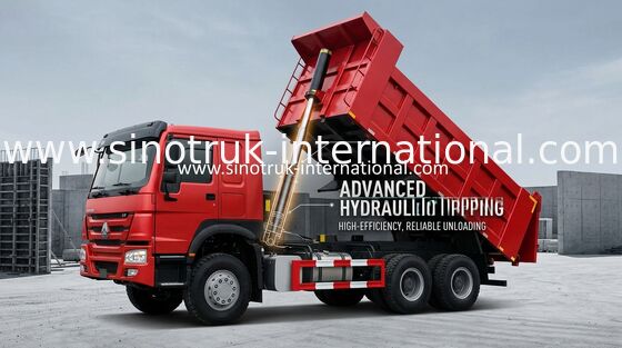 کامیون کمپرسی کامیون SINOTRUK HOWO بار 25-40tons 371HP 6X4 10 چرخ 10-25CBM