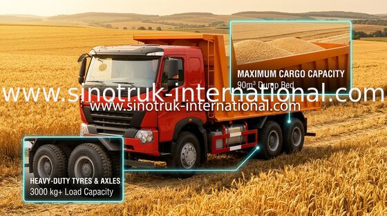 کامیون کمپرسی SINOTRUK HOWO A7 336HP برای صنعت معدن ZZ3257N3847N1