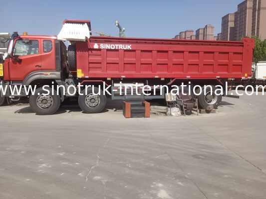 Sinotruk NX تپپر کامپری با موتور 371HP، ظرفیت 40-50T و 8 × 4 درایو برای حمل و نقل سنگین کار قرمز