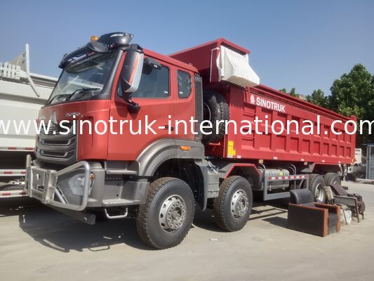Sinotruk NX تپپر کامپری با موتور 371HP، ظرفیت 40-50T و 8 × 4 درایو برای حمل و نقل سنگین کار قرمز