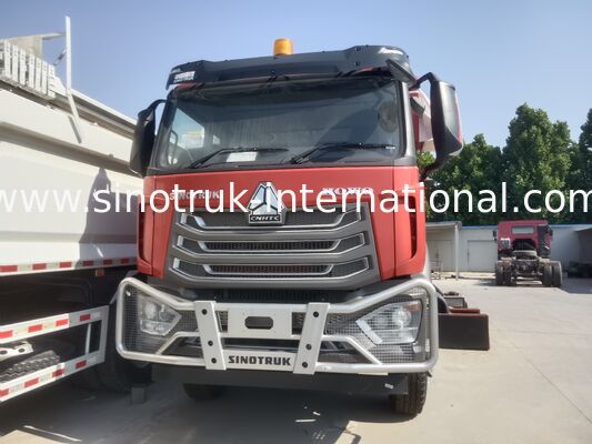 Sinotruk NX تپپر کامپری با موتور 371HP، ظرفیت 40-50T و 8 × 4 درایو برای حمل و نقل سنگین کار قرمز