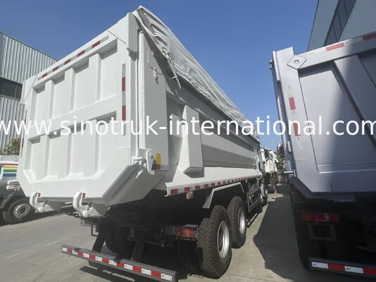 HOWO-NX کامپری با موتور ویچای 380HP، سقف الکتریکی و جعبه بار سنگین فولاد منگنیز