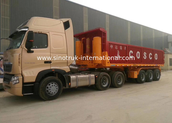 کامیون تریلر محبوب ISO Semi، Tri Axle Semi Trailer 12000 × 2500 × 3880mm
