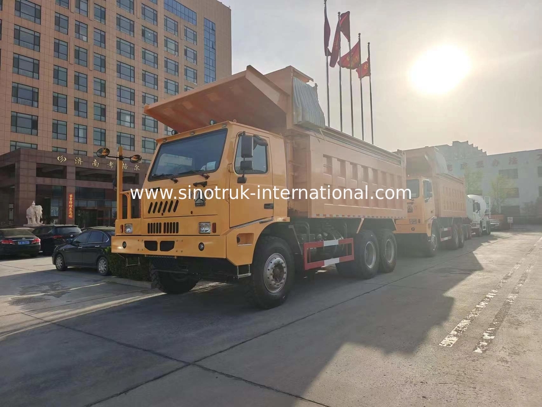 کامیون کمپرسی معدن 6X4 LHD 371 اسب بخار 70 تن SINOTRUK HOWO برای صنعت معدن