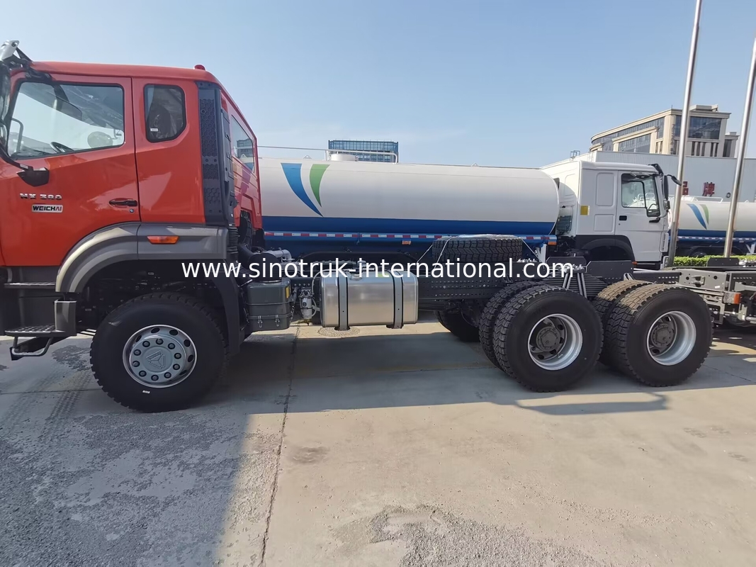 سینوتروک جدید Howo تپپر کامپران شاسی Weichai موتور 6 × 4 LHD رنگ نارنجی