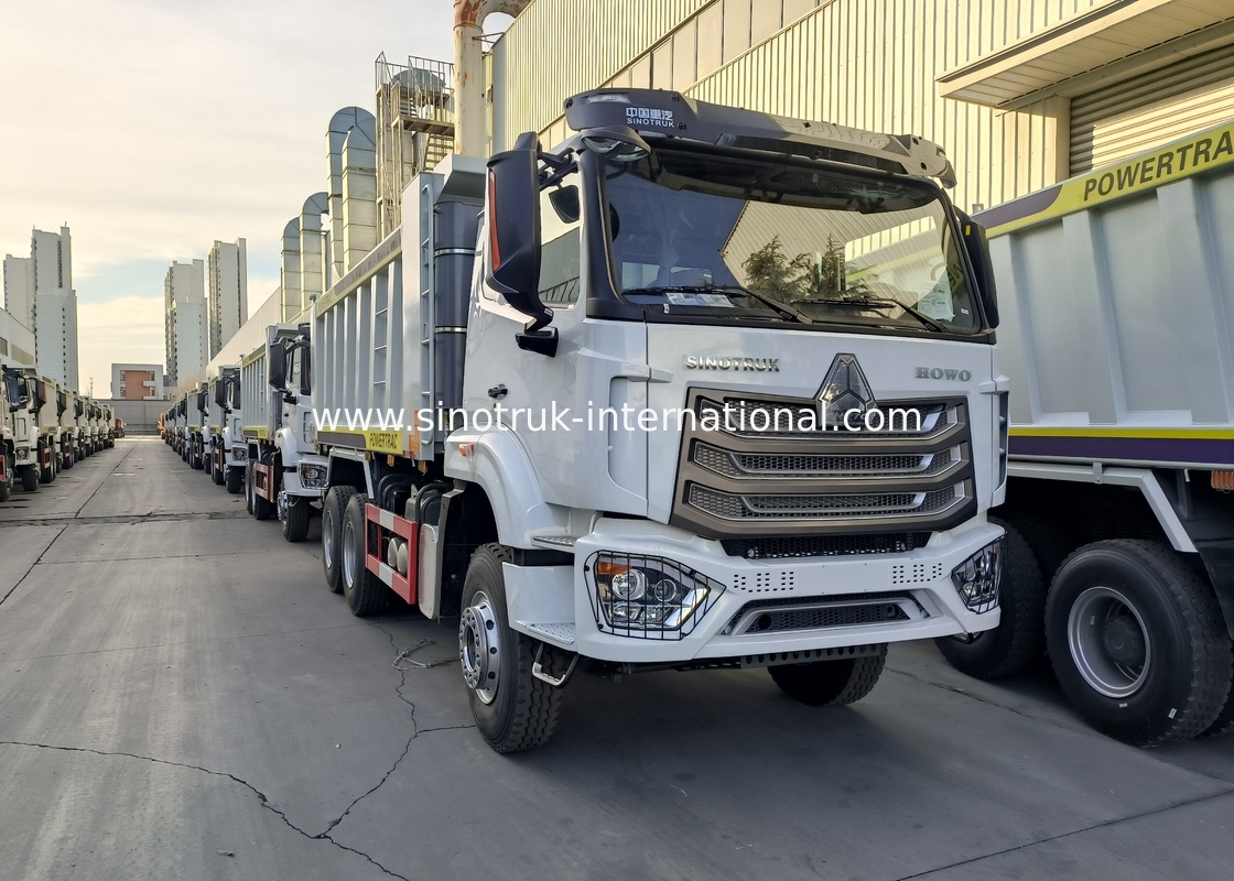 سینوتروک هووو / هوهان 6 × 4 کامپ ترمپ 10 چرخ مربع کارگو بدن 20CBM رنگ سفید