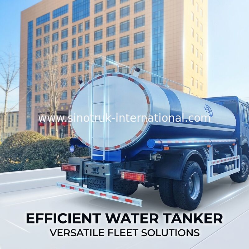 SINOTRUK HOWO 4x2 300HP شاسی آبی با 10m3 بدن مخزن آب