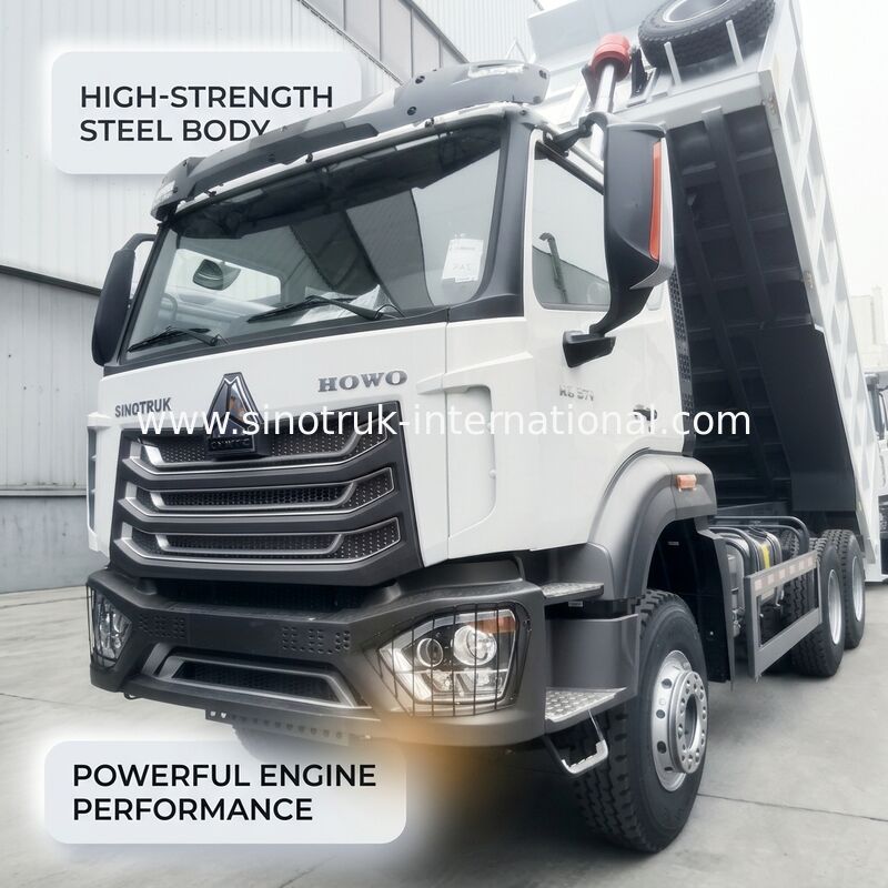 SINOTRUK HOHAN کامیون جدید هوو با موتور 371HP 6 × 4 نوع ران و ظرفیت 19-20CBM