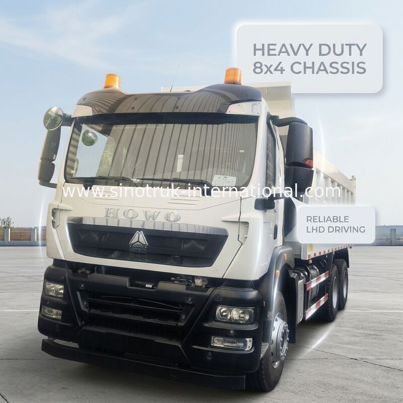 HOWO TX حمل و نقل سنگین با ظرفیت مخزن سوخت 300L و مواد فولادی بدن برای حمل و نقل بار سنگین