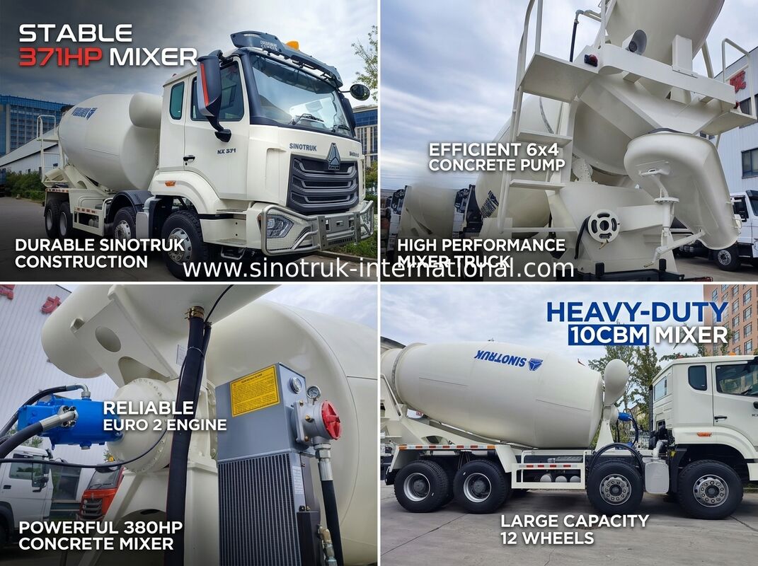 کامیون میکسر هاوو با اسب بخار بالا 371 اسب بخار مصرف سوخت کم LHD 6×4 10 چرخ