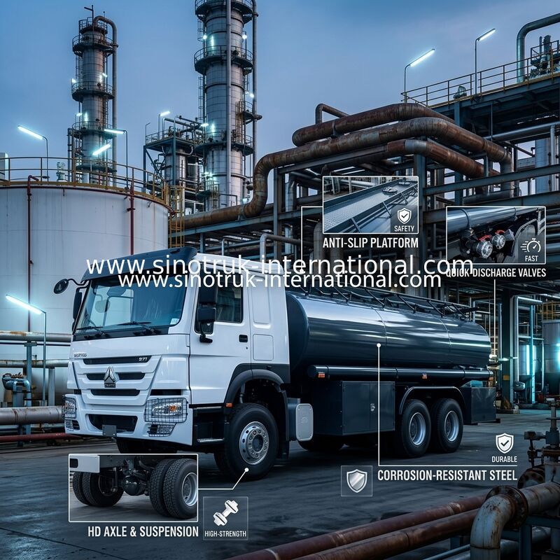 SINOTRUK HOWO 6×4 10 wheels Oil Tank Truck 371HP 20CBM With fuel dispenser The color can be customized