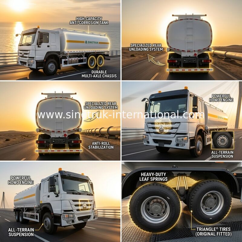موتور ویچای 6*4 340HP، کامیون مخزن نفت 25CBM