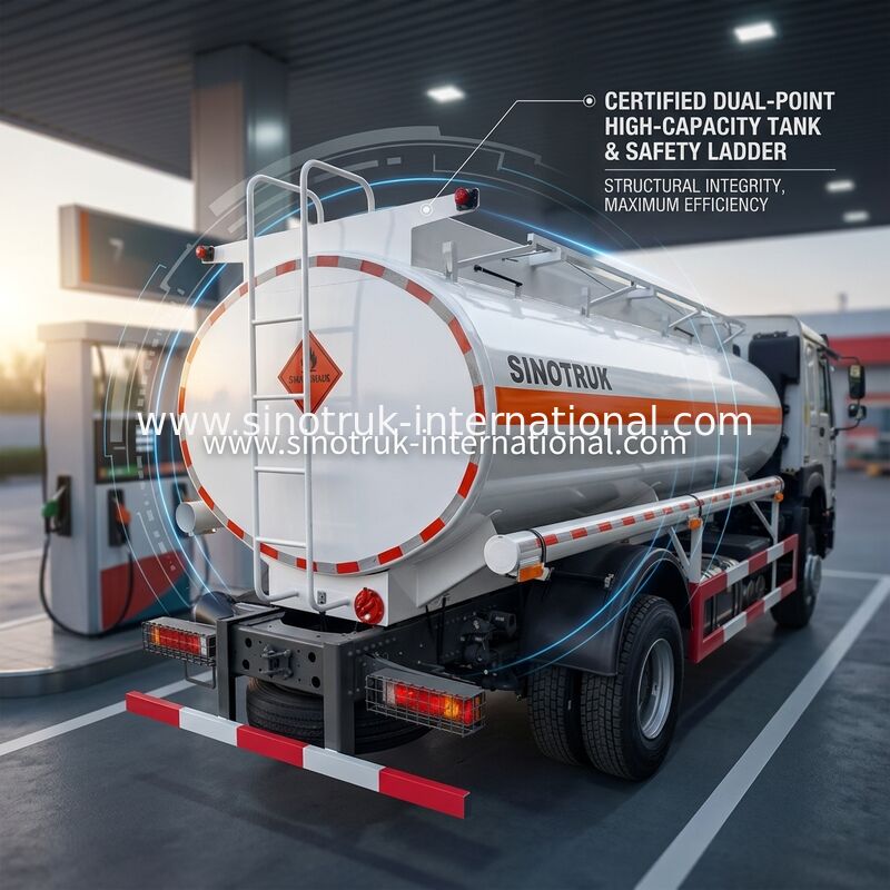 کامیون مخزن نفت Sinotruk Howo 10-20CBM 4 X 2 Lhd Euro 2 290 اسب بخار