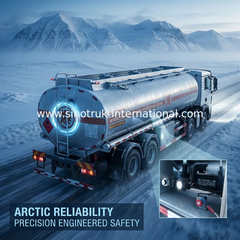 Stable Oil Tank Truck SINOTRUK HOWO 30 - 40 CBM For Oil Transportation 8X4 RHD
