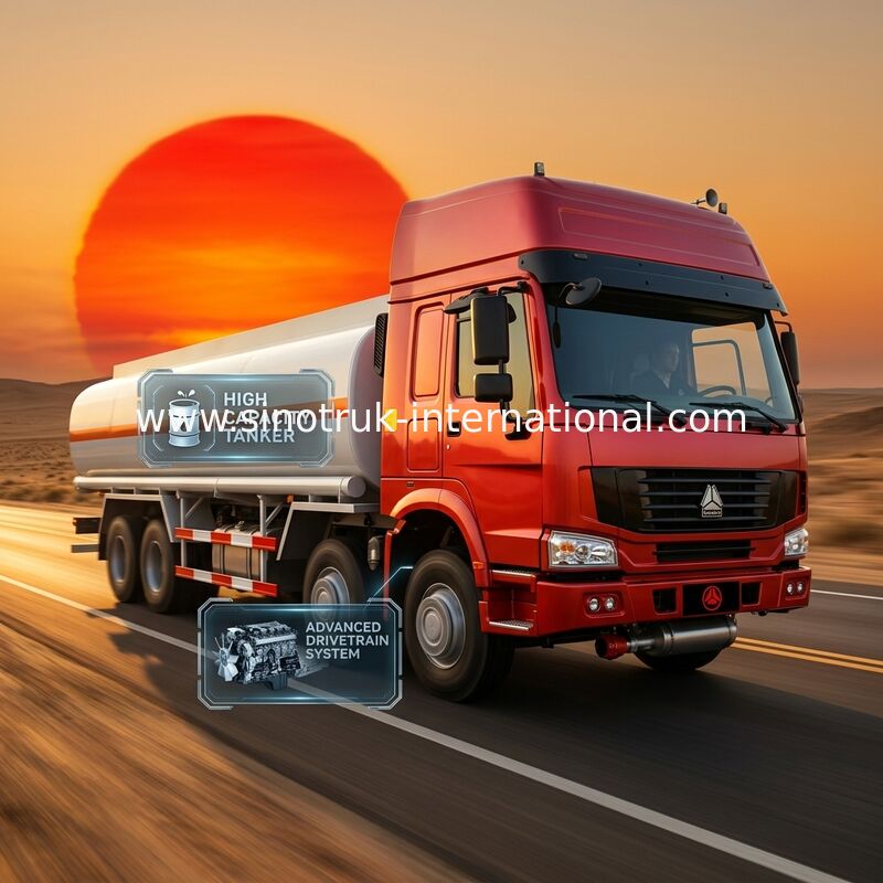 SINOTRUK HOWO Oil Tank Truck 30CBM for Oil Transportation 8X4 RHD Euro2 336HP