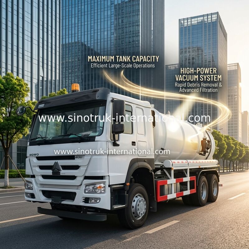 پمپ وکیوم کامیون مکش فاضلاب کامیون تمیز کردن سپتیک تانک 18CBM LHD 336HP