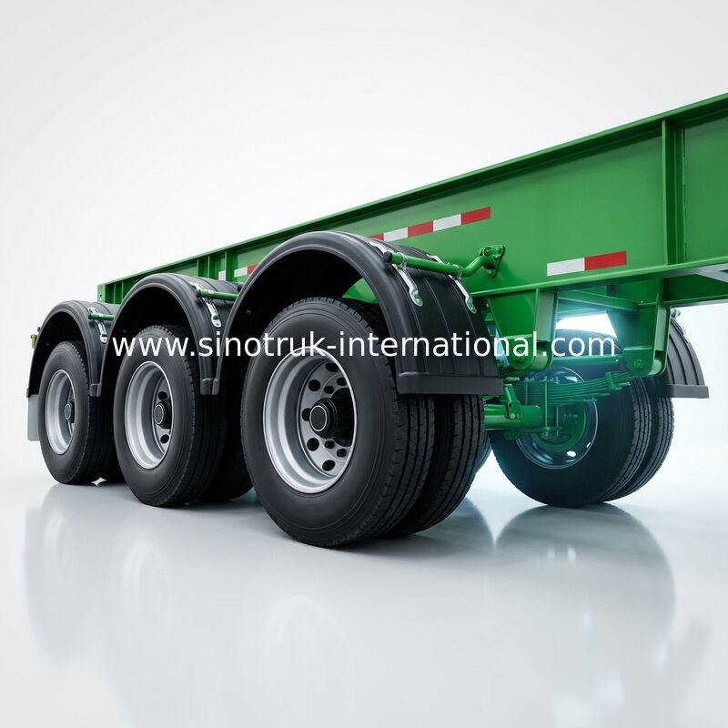 محور جانبی 3 اهر کامیون جرثقیل 20ft 40ft FUWA مارک Tri Axle