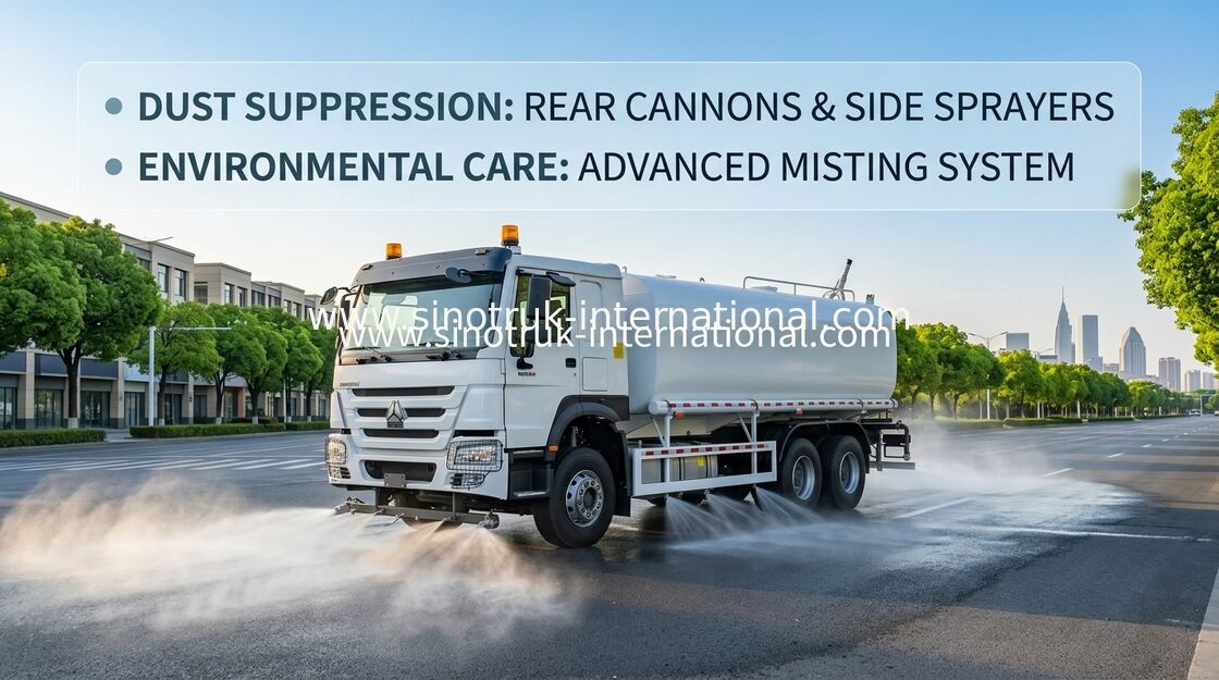 Sinotruk HOWO White RHD 6x4 وانت تانک آب ZZ1257V4347B1 با عملکرد فشار بالا