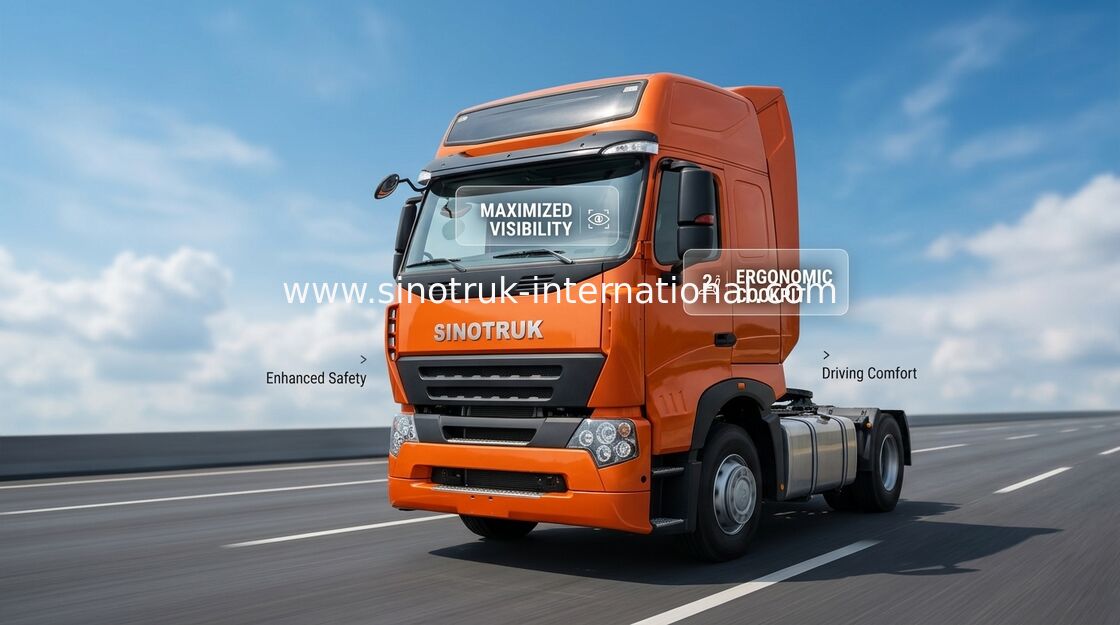 قابل اعتماد Howo Tractor Truck Orange تراکتور رنگ و مصرف سوخت کم کامیون