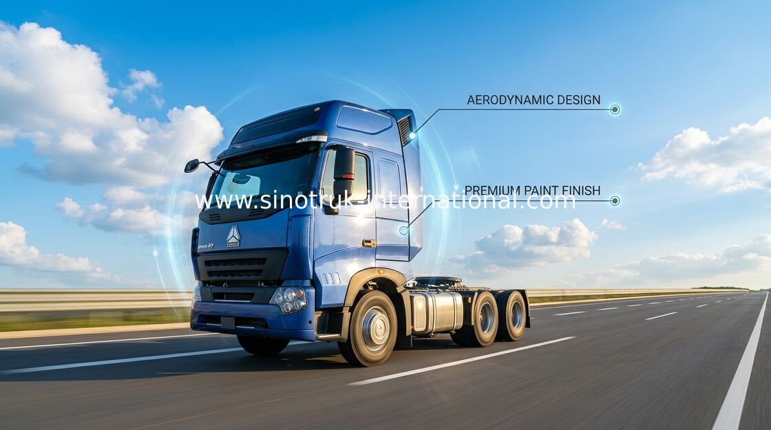 SINOTRUK HOWO کامیون نیمه تریلر سر با تهویه مطبوع 60-70 تن