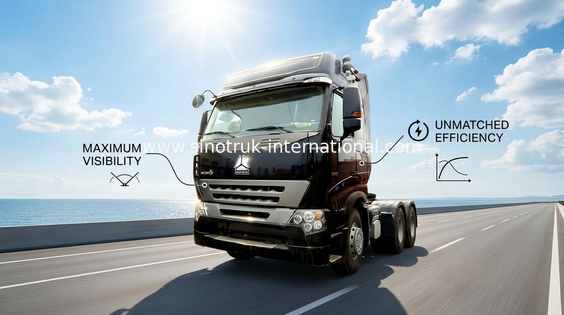 تراکتور کامیون های سنگین 6X4 HOWO، 4 سیل سوخت تزریق سوخت الکترونیکی موتورهای دیزلی تراکتور و کامیون های تخلیه