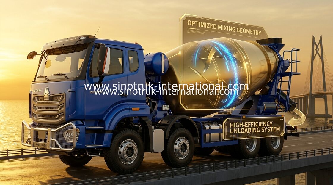 SINOTRUK HOWO NX 371HP 8 * 4 12 چرخ کامیون مخلوط کنکریت، مخلوط کنکریت، کامیون مخلوط کنکریت