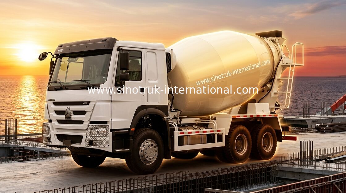 SINOTRUK HOWO LHD 6×4 10 چرخ کامیون مخلوط کنکریت 400 اسب بخار
