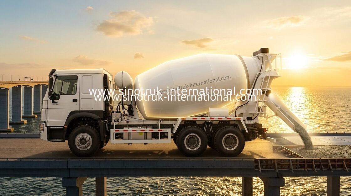 SINOTRUK HOWO 6×4 10 چرخ کامیون مخلوط کنکریت 400 HP کارایی بالا LHD