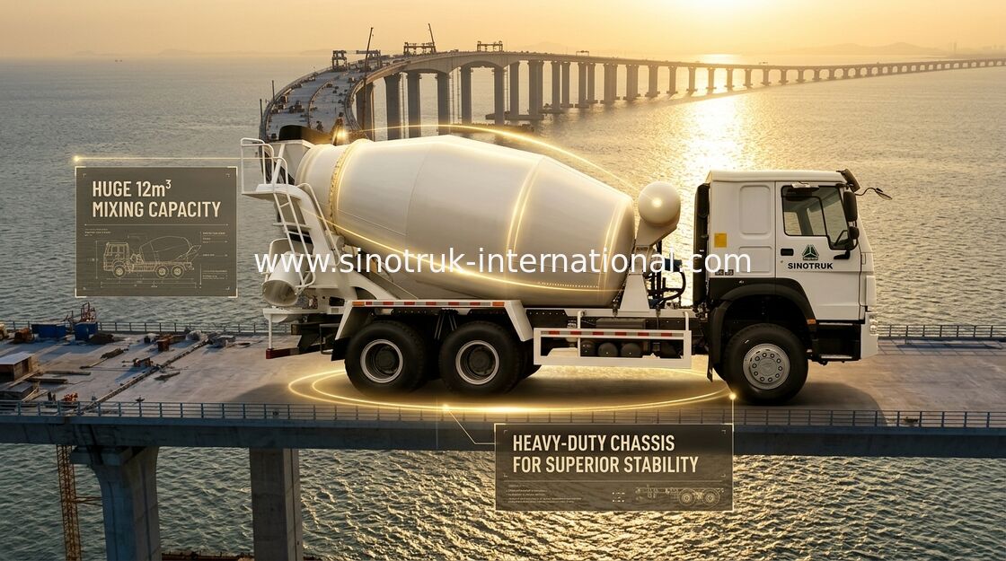 کامیون میکسر بتن 10-20CBM SINOTRUK HOWO 6 X 4 Euro 2 340Hp ساخت و ساز