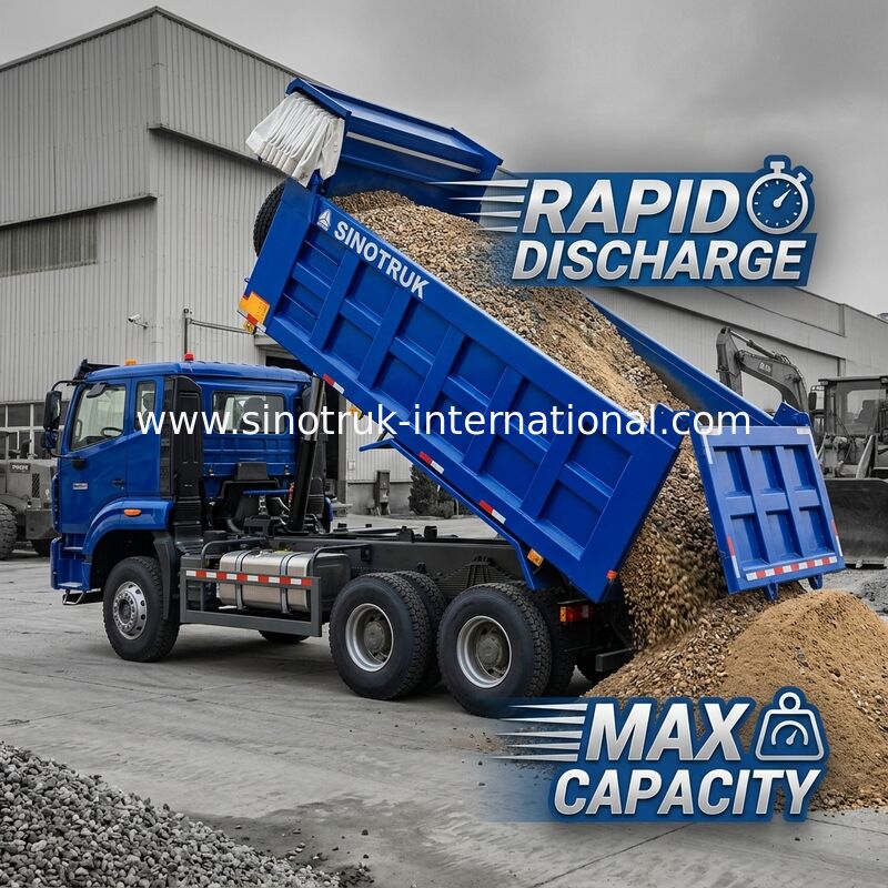 ماشين نقره اي آبی 6x4 380HP با جعبه 20CBM مربع و پنبه ضد آب