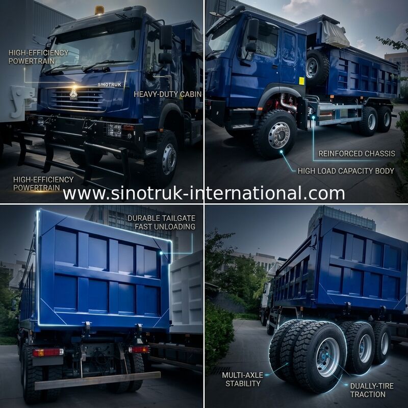 Sinotruk Howo Ghost Face Tipper Tribper Truck LHD 6 × 4 371HP 20cbm