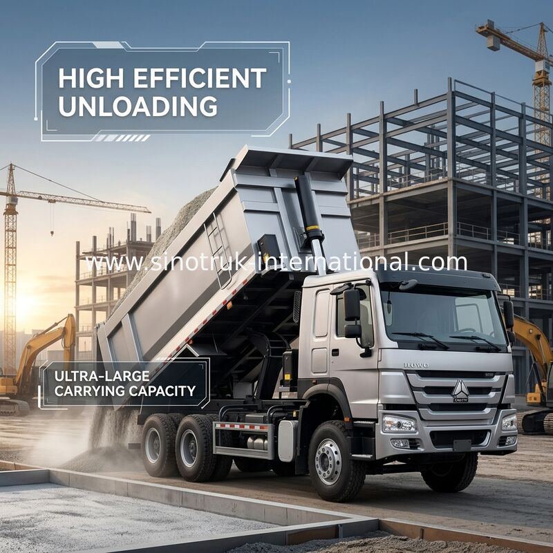 کامیون کپی SINOTRUK HOWO 400HP 12 چرخ LHD 40Tons 30CBM ZZ3317V3567B1