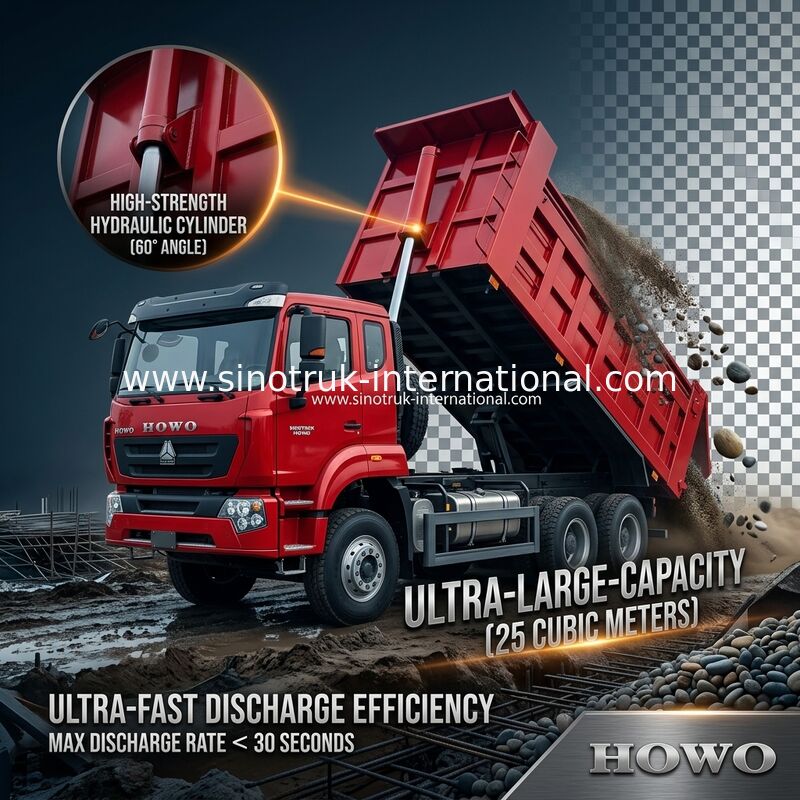 SINOTRUK HOHAN Howo جدید 6X4 RHD 10 چرخ با درب عقب محکم تقویت شده حمل و نقل موثر