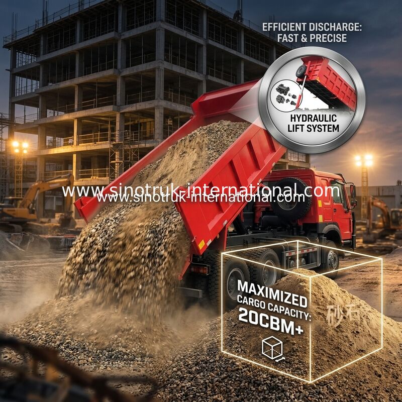 سینوتروک هووو کامپینگ 6 × 4 Lhd 10 چرخ شلوار های معدن