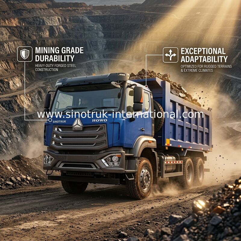 کامیون کپی SINOTRUK HOHAN 371HP 10 چرخ LHD 40 تن 20-30CBM ZZ3317N356JB1