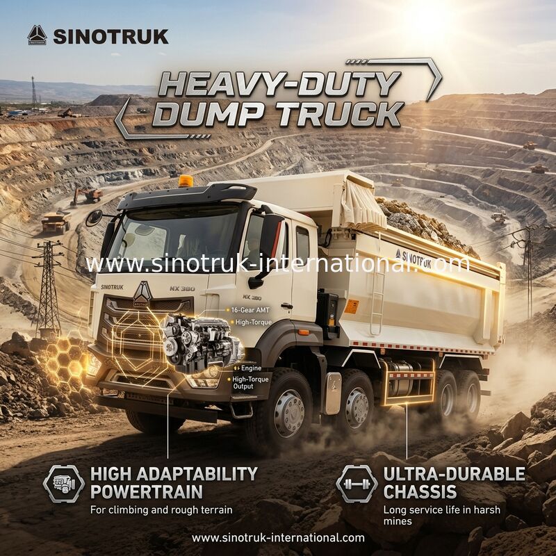 ZZ3317V386JB1R اسب بخار بالا مصرف سوخت کم 380HP White U-type HOWO