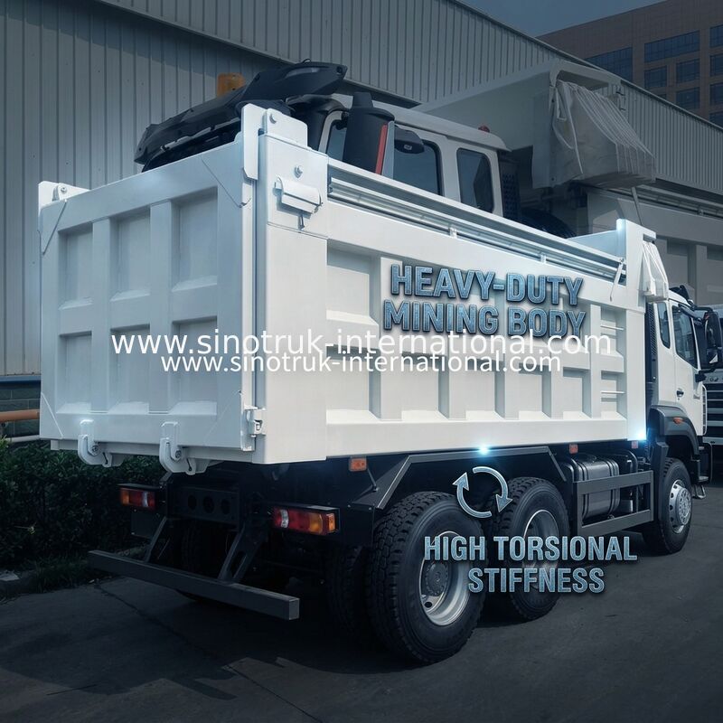 وانت نقره ای سینوتروک کاملا جدید 6 × 4 Nx 20CBM سفید با پرده اتوماتیک