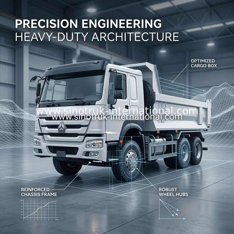 کامیون کمپرسی سفید SINOTRUK HOWO 6x4 400HP نوع U برای ماینینگ با استفاده از RHD