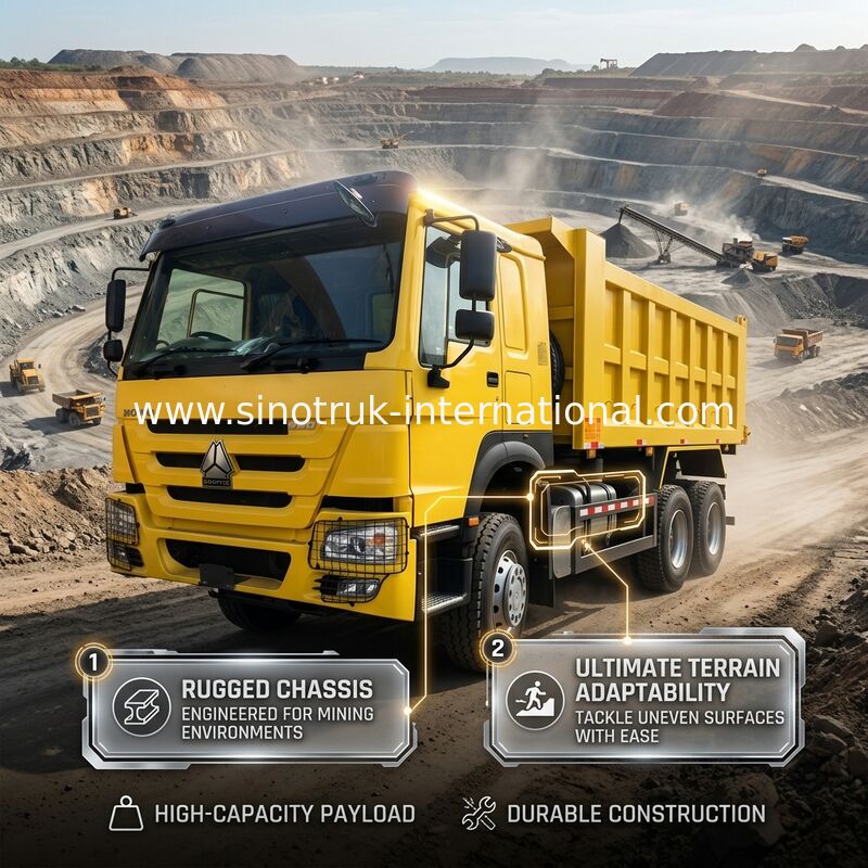 سینوتروک هووو، کامیون ریختن واییچای 380HP 10 چرخ 6 × 4 Rhd 20CBM