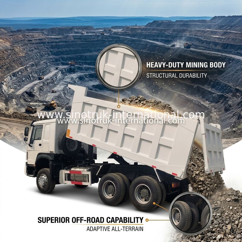 سینوتروک هاوو کامیون های استفاده شده 371HP یا 375HP 6 × 4 بازسازی