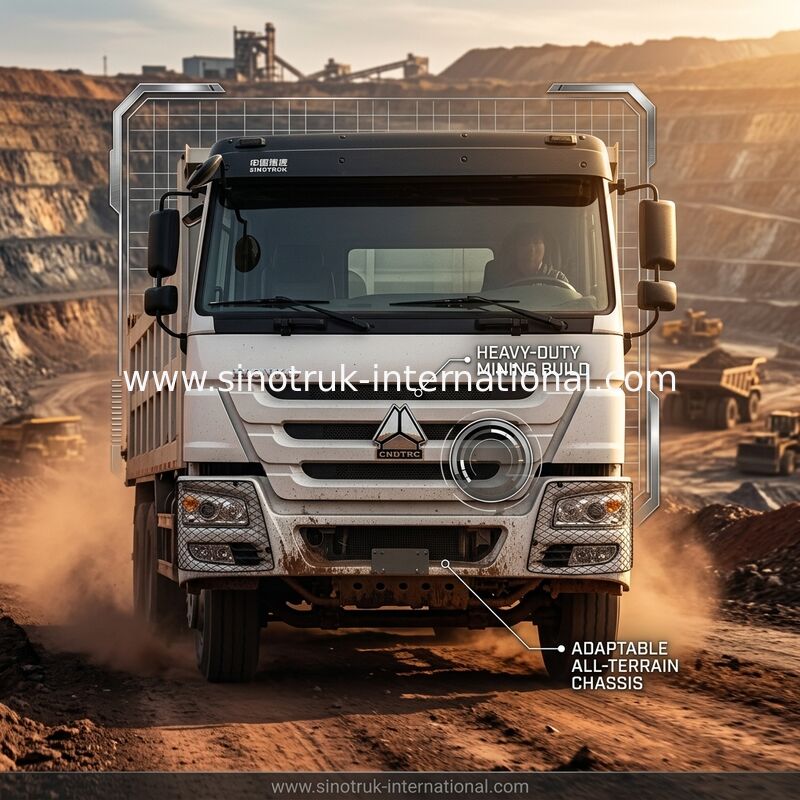 کامیون کمپرسی SINOTRUK HOWO 6×4 400 اسب بخار 20 CBM سفید LHD 10 چرخ