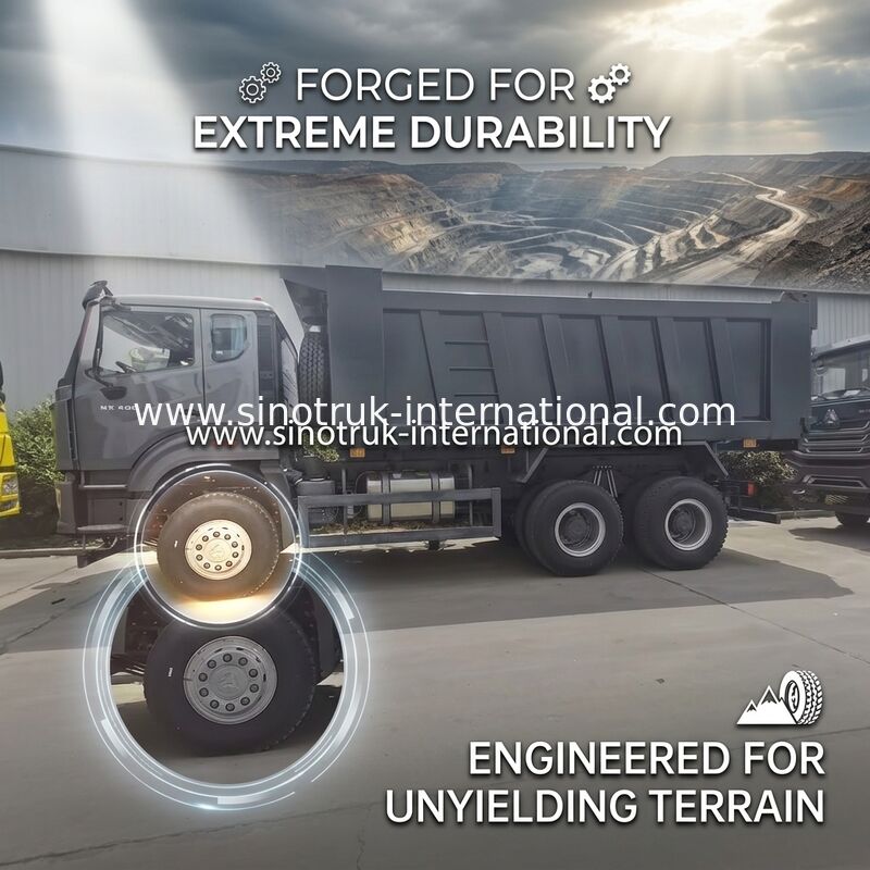 کامیون کمپرسی SINOTRUK HOWO مشکی LHD 6X4 371HP New Howo E7 Cab
