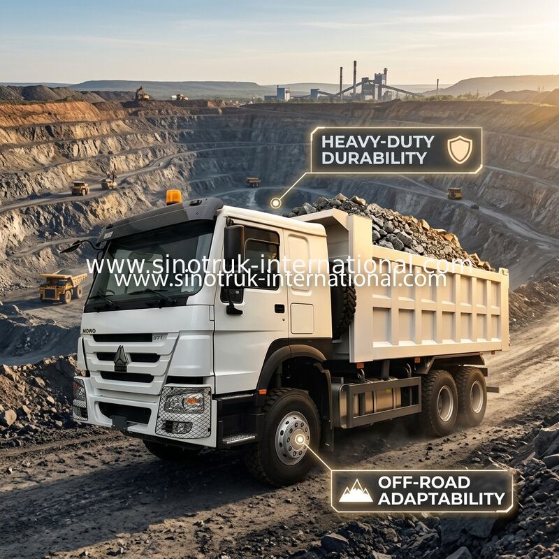 کامیون کمپرسی SINOTRUK HOWO کمپرسی LHD 6×4 371 اسب بخار 20CBM