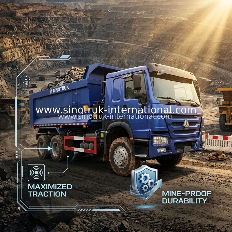 Full Drive مصرف سوخت کم 380HP آبی HOWO Trunk RHD 6 × 6 10 چرخ