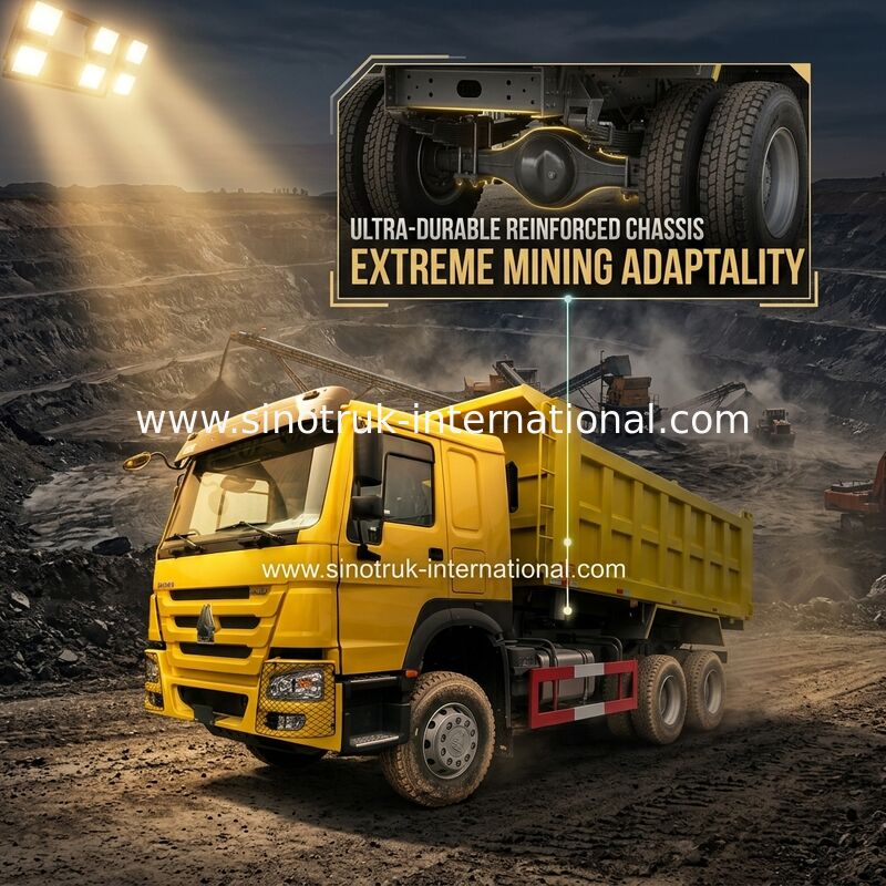 کامیون کمپرسی SINOTRUK HOWO 400HP برای ساخت و ساز A7 زرد ZZ3257V3847B1