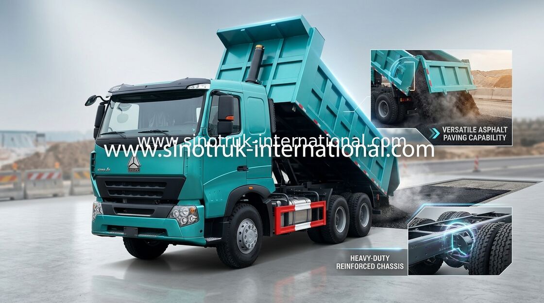 عملکرد قابل اعتماد 266HP To 420HP Tipper Dump Truck SINOTRUK HOWO A7